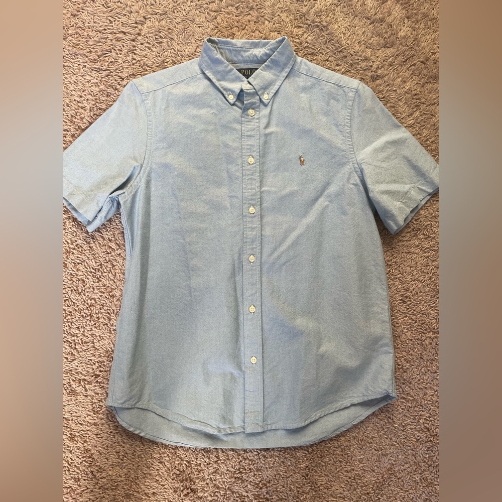 Polo by Ralph Lauren big boys 18-20 Light Blue Button Down Oxford Shirt